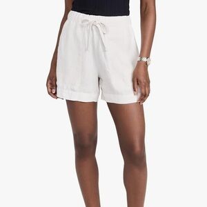Vince 100% Hemp Pull On Drawstring Shorts Size Medium White